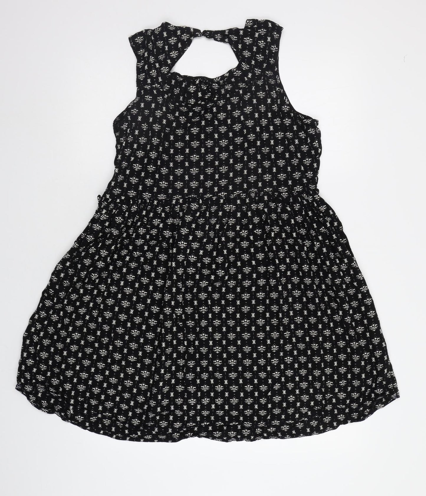 George Womens Black Floral  Fit & Flare  Size 16