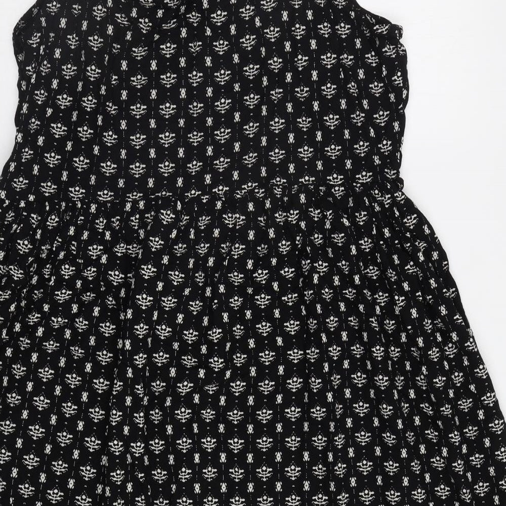 George Womens Black Floral  Fit & Flare  Size 16