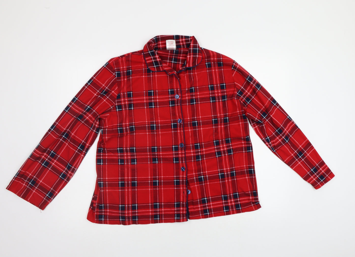 Peacocs Womens Red Check  Top Pyjama Top Size 16