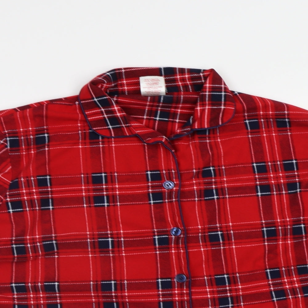 Peacocs Womens Red Check  Top Pyjama Top Size 16