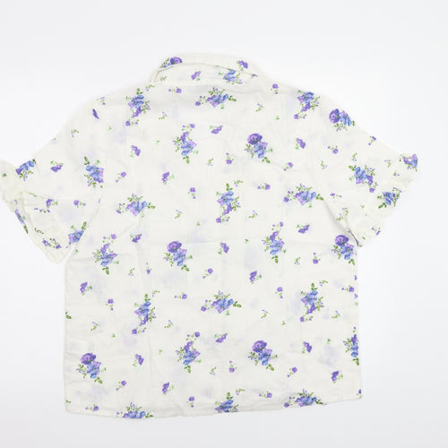 ASOS Womens White Floral  Top Pyjama Top Size 12