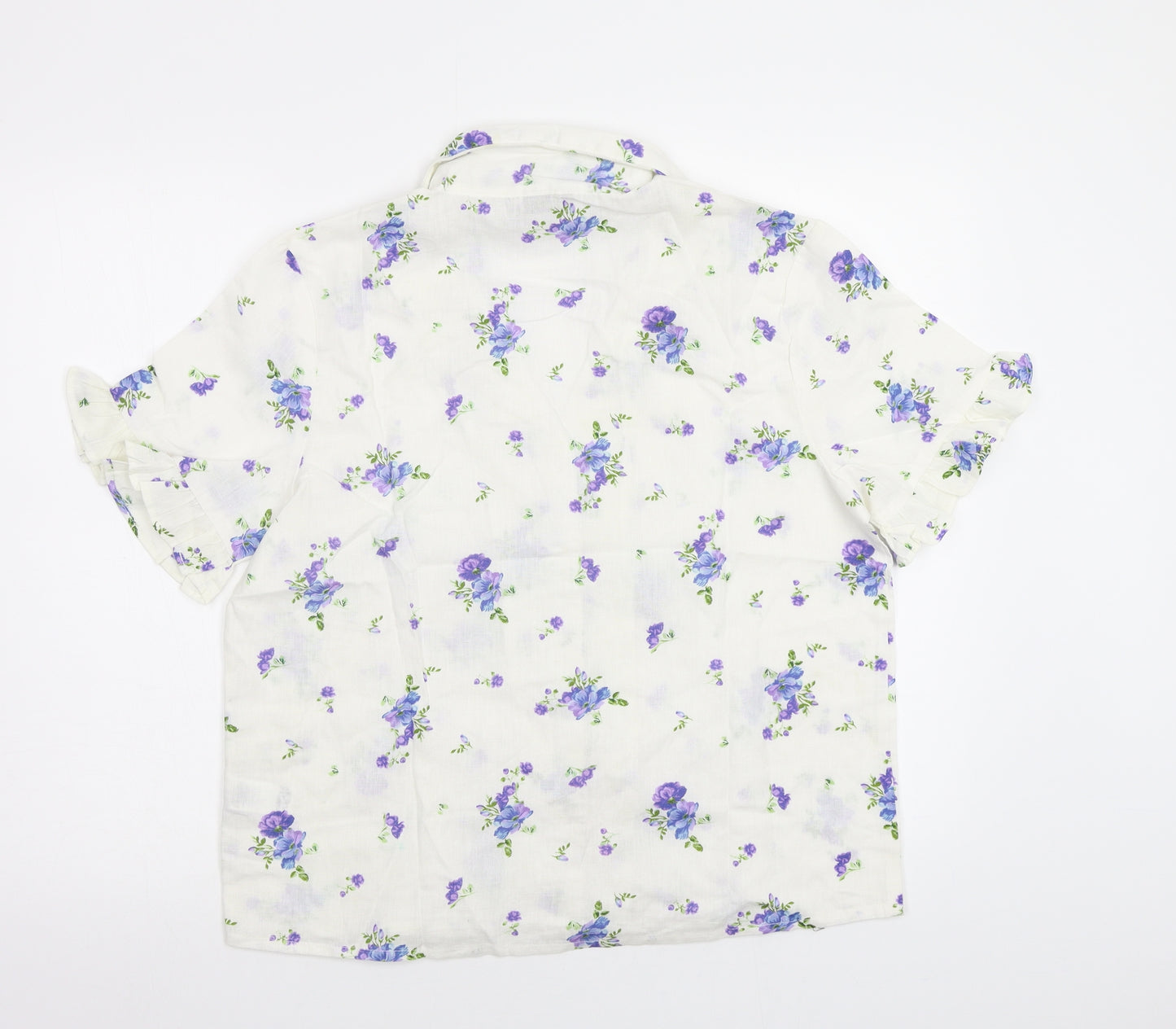 ASOS Womens White Floral  Top Pyjama Top Size 12
