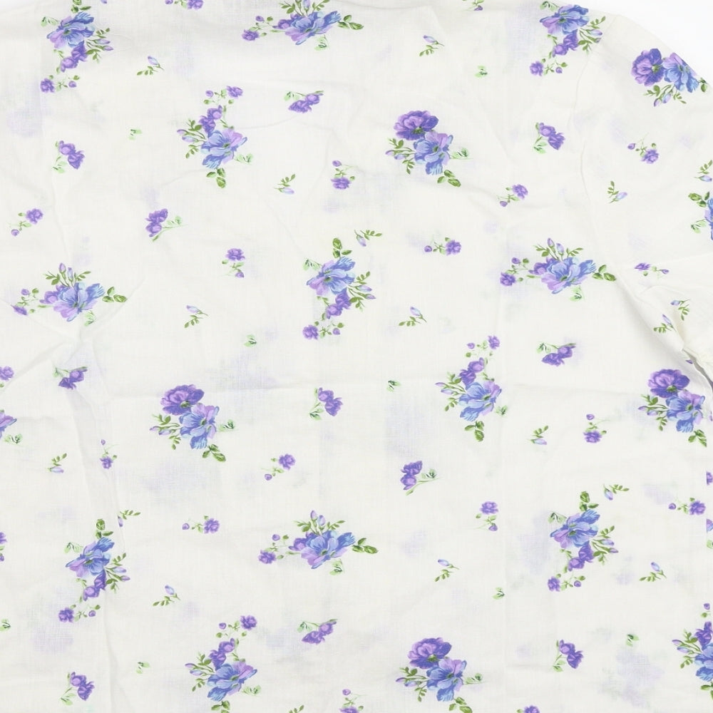 ASOS Womens White Floral  Top Pyjama Top Size 12