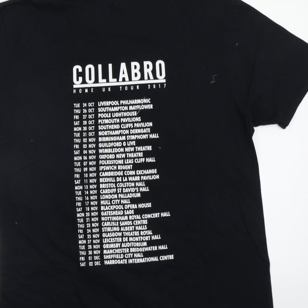 Preworn Mens Black    T-Shirt Size M  - Collabro