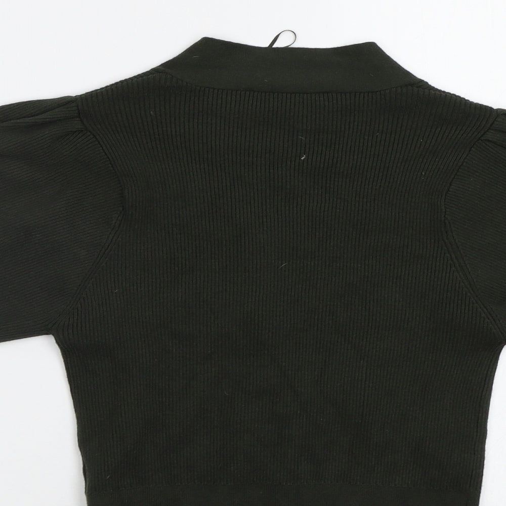 Zara Womens Green   Cardigan Jumper Size S