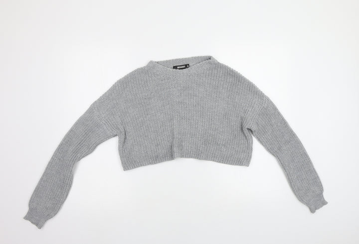 Missguided Womens Grey Pullover Jumper Size M