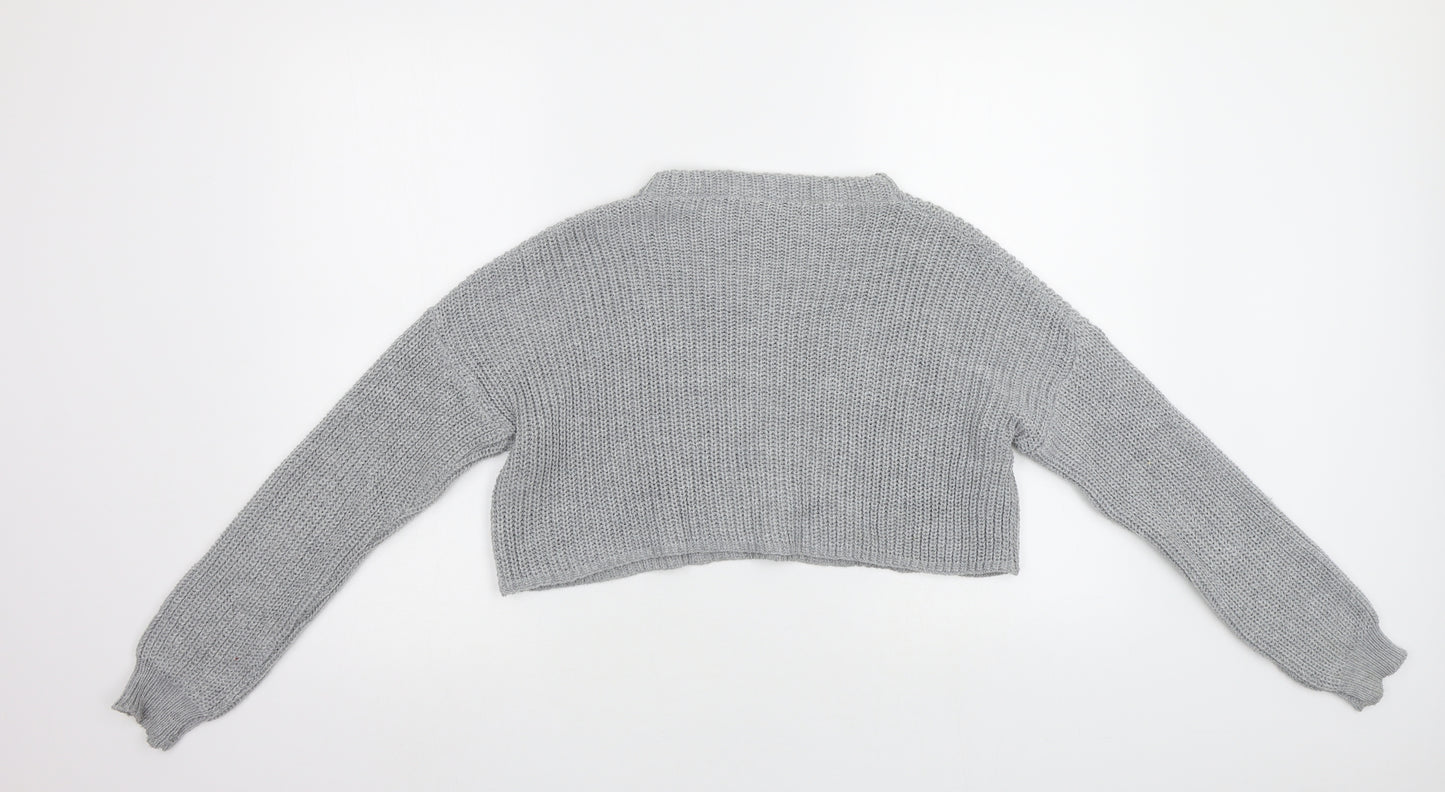 Missguided Womens Grey   Pullover Jumper Size M