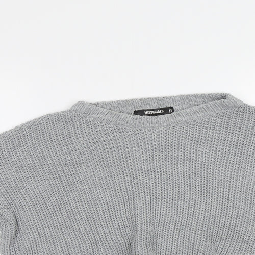 Missguided Womens Grey   Pullover Jumper Size M