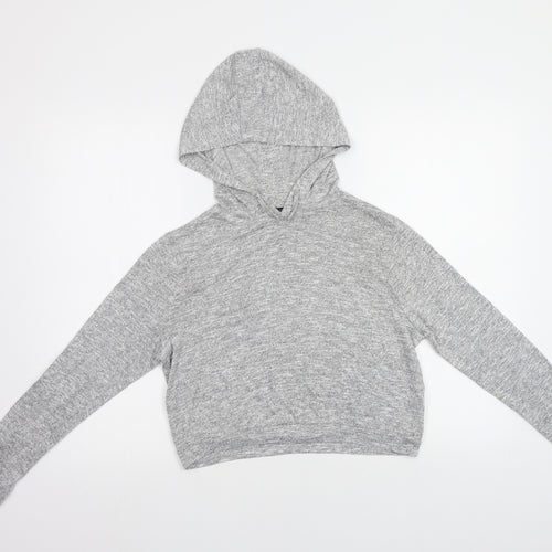 New Look Girls Grey   Pullover Hoodie Size 12 Years
