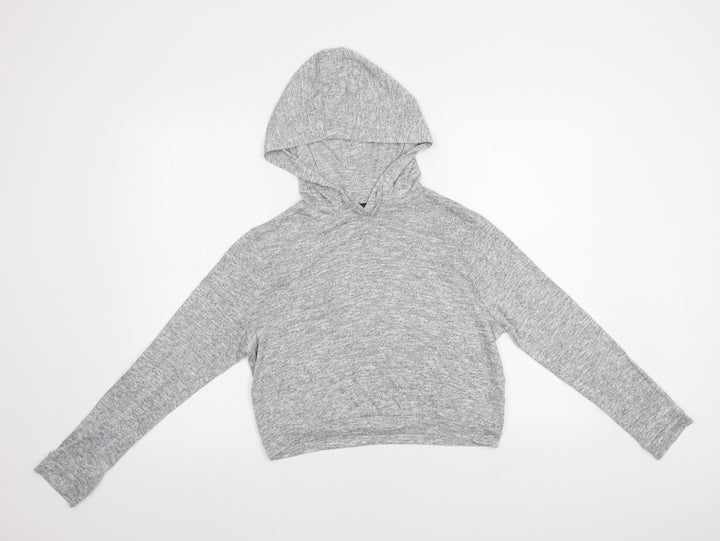 New Look Girls Grey   Pullover Hoodie Size 12 Years