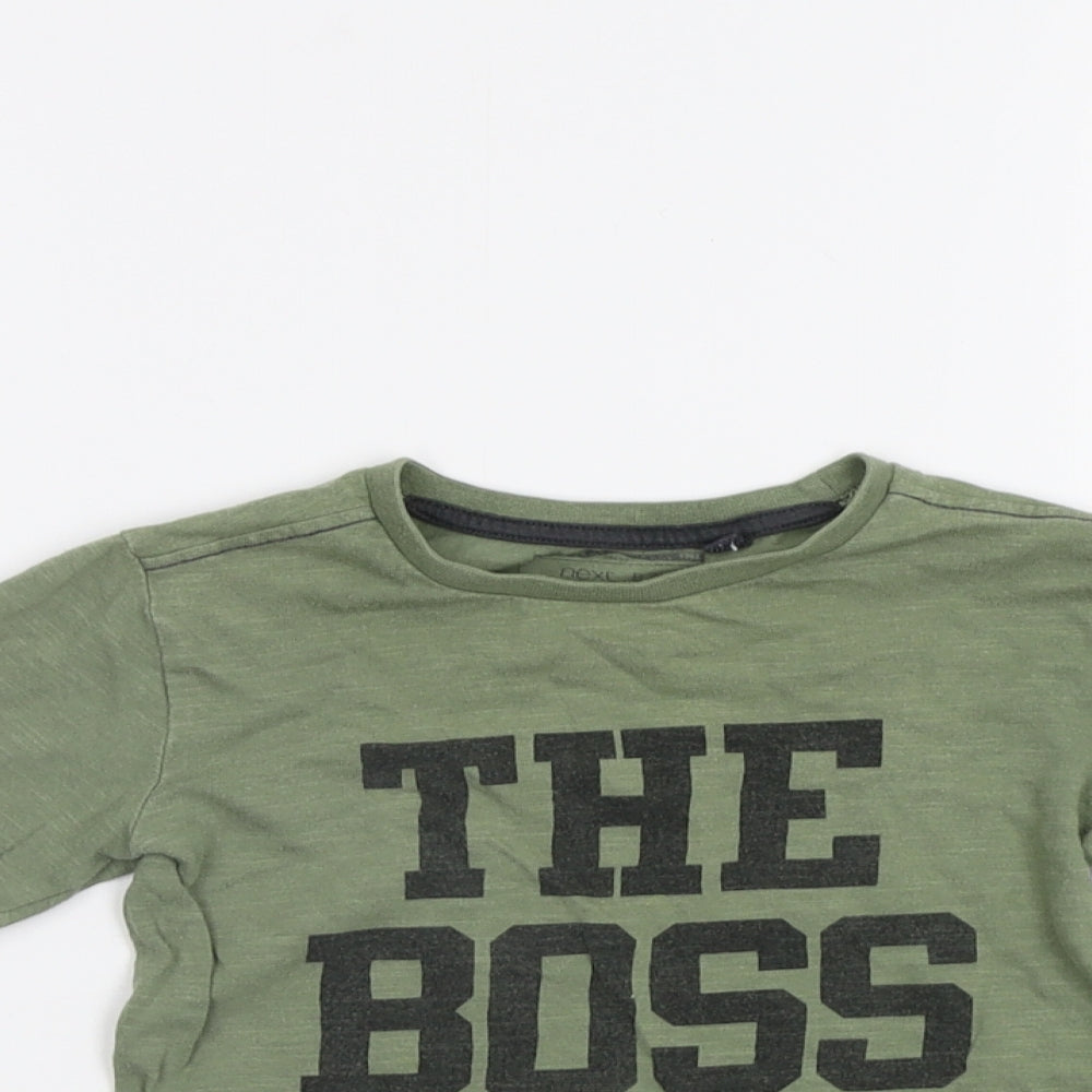 NEXT Boys Green   Basic T-Shirt Size 2-3 Years  - The Boss