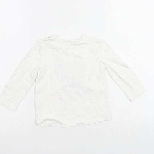 Jumping Beans Baby White   Basic T-Shirt Size 18-24 Months  - Cat