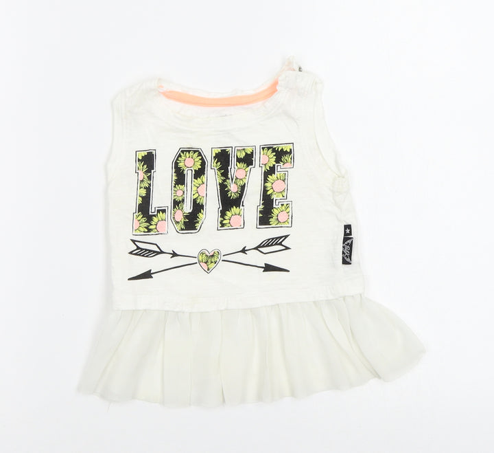 Baby K Baby White Basic Tank Size 12-18 Months