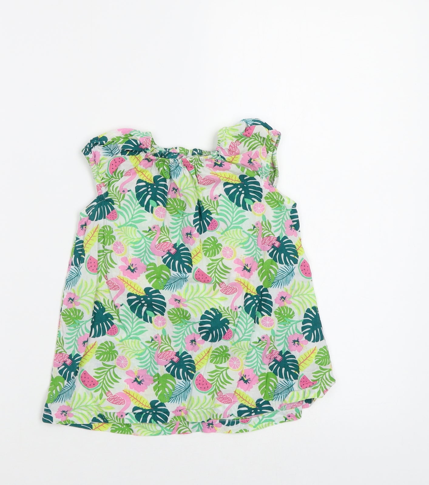 H&M Baby Green Floral  A-Line  Size 9-12 Months