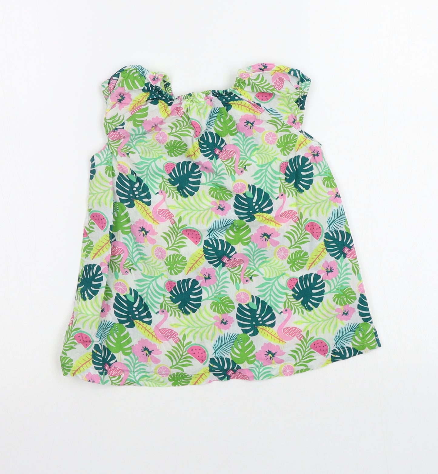 H&M Baby Green Floral  A-Line  Size 9-12 Months