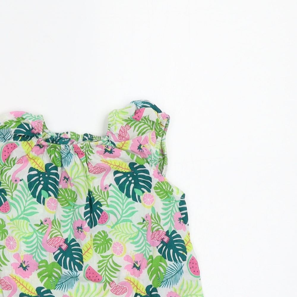 H&M Baby Green Floral  A-Line  Size 9-12 Months