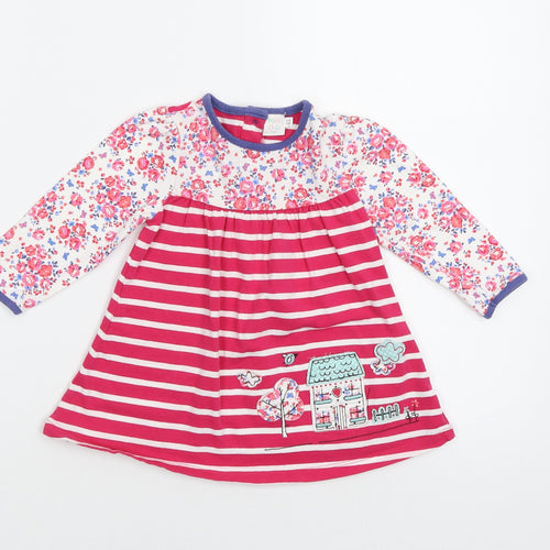 Mini Club Baby Pink Striped  A-Line  Size 9-12 Months