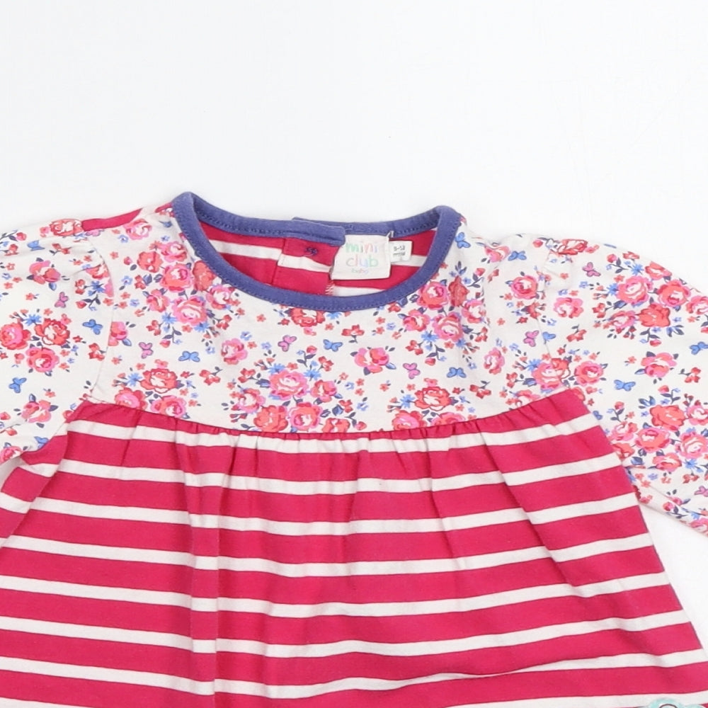 Mini Club Baby Pink Striped  A-Line  Size 9-12 Months