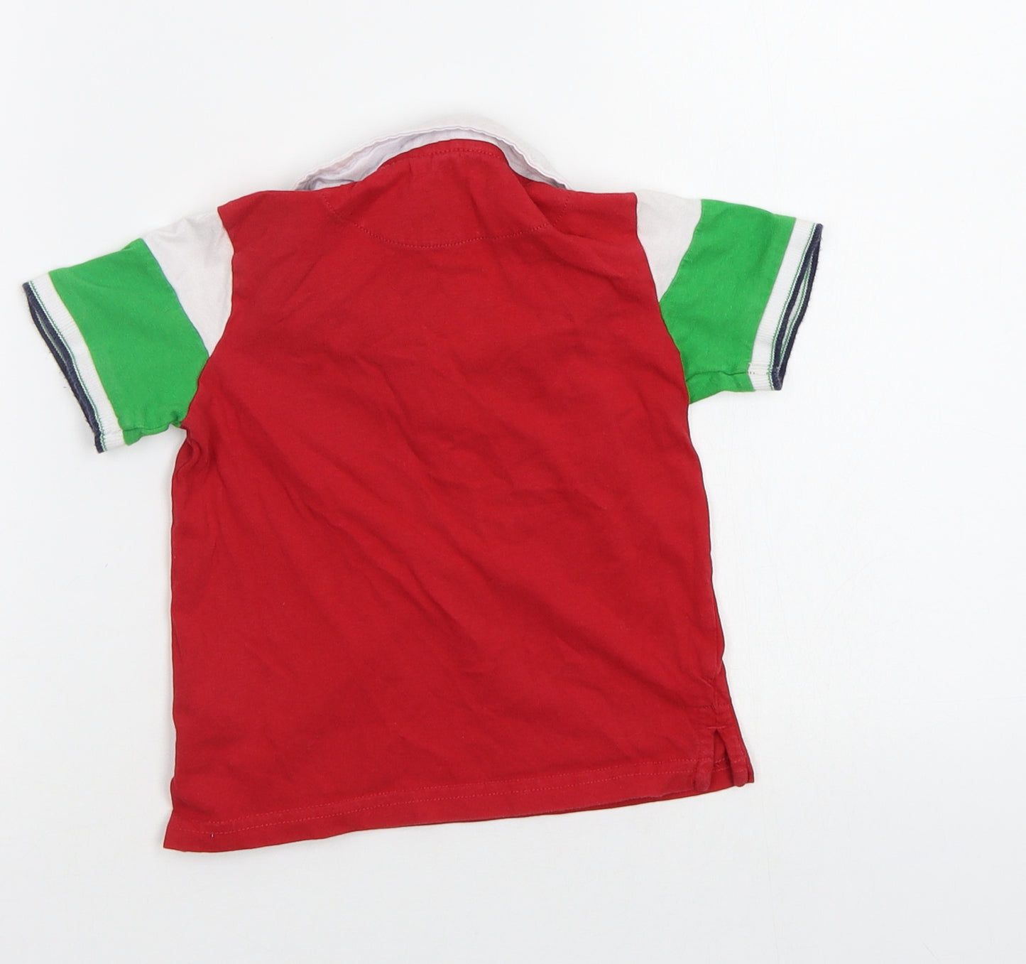 George Boys Red   Basic Polo Size 2 Years  - Wales
