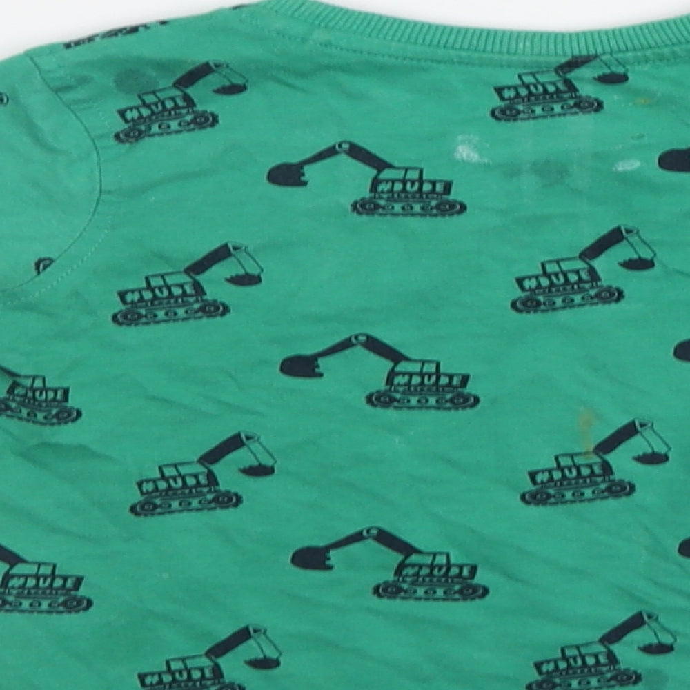 George Boys Green   Basic T-Shirt Size 2 Years  - Digger Print