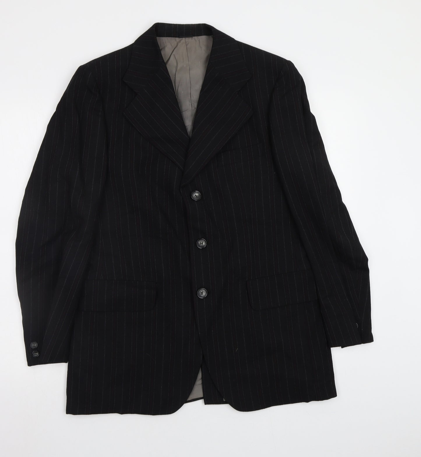 FRAME Mens Black Striped  Jacket Blazer Size 42