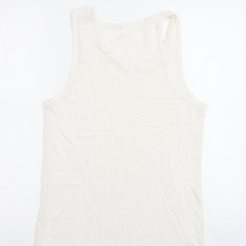 M&S Mens White    T-Shirt Size M  - Vest