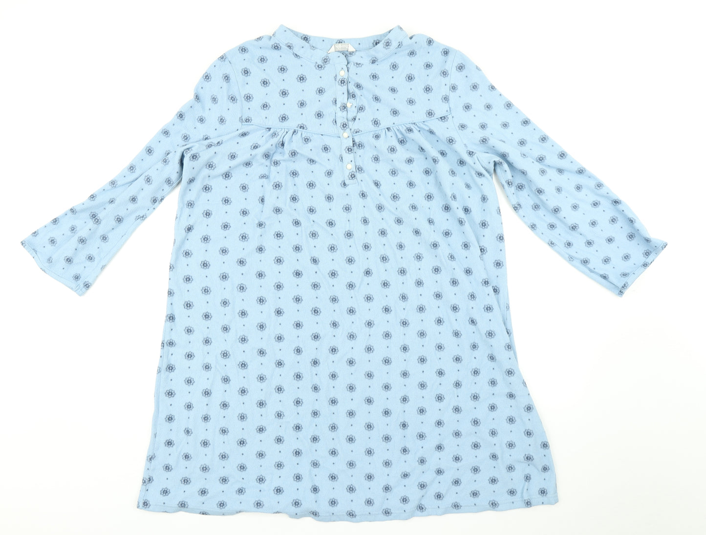 Marks and spencers Womens Blue Floral   Nightshirt Size 20