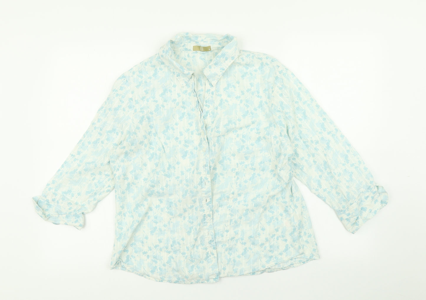 TU Womens Multicoloured Floral  Basic Button-Up Size 16