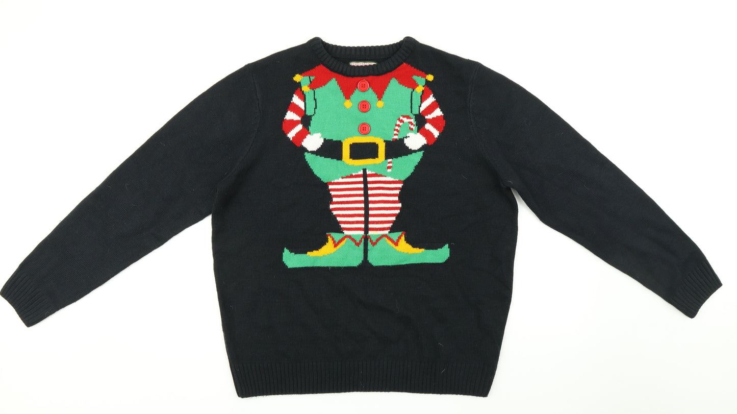 Preworn Womens Black   Pullover Jumper Size XL  - Christmas Elf Jumper
