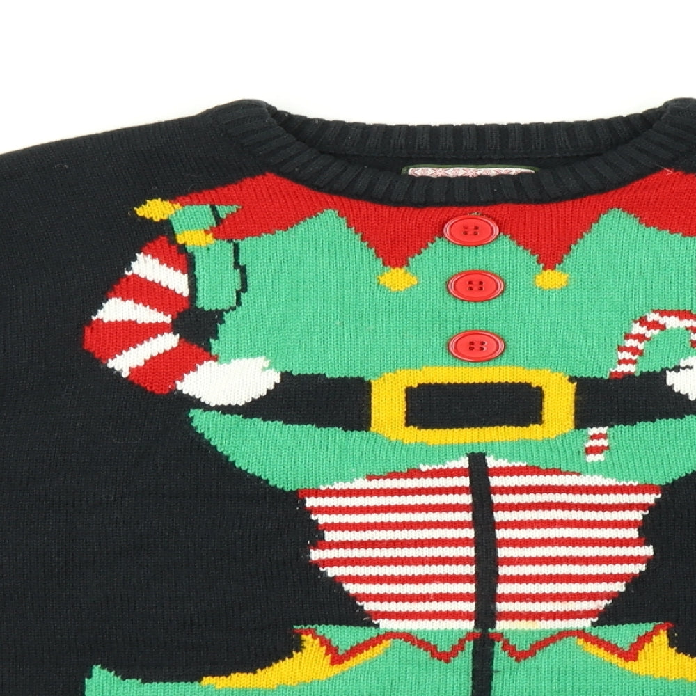 Preworn Womens Black   Pullover Jumper Size XL  - Christmas Elf Jumper
