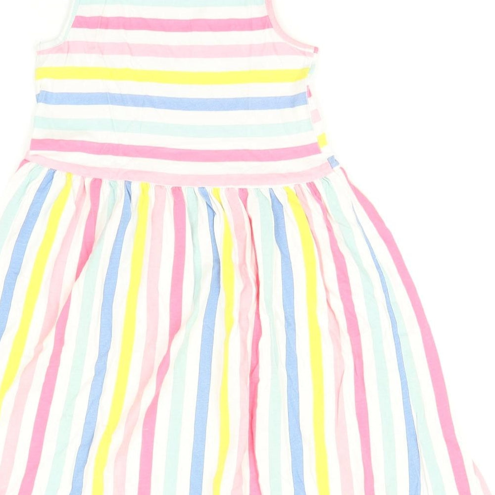 H&M Girls Multicoloured Striped  Fit & Flare  Size 7-8 Years