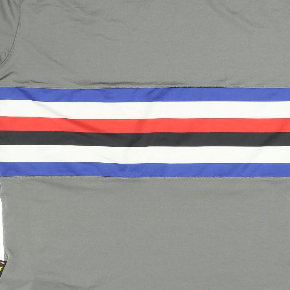 Kappa Mens Grey Striped   T-Shirt Size XL