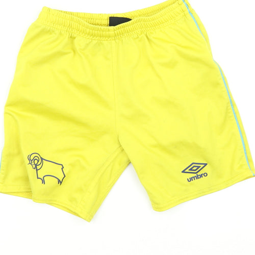 Umbro Boys Yellow   Sweat Shorts Size 9 Years - football shorts
