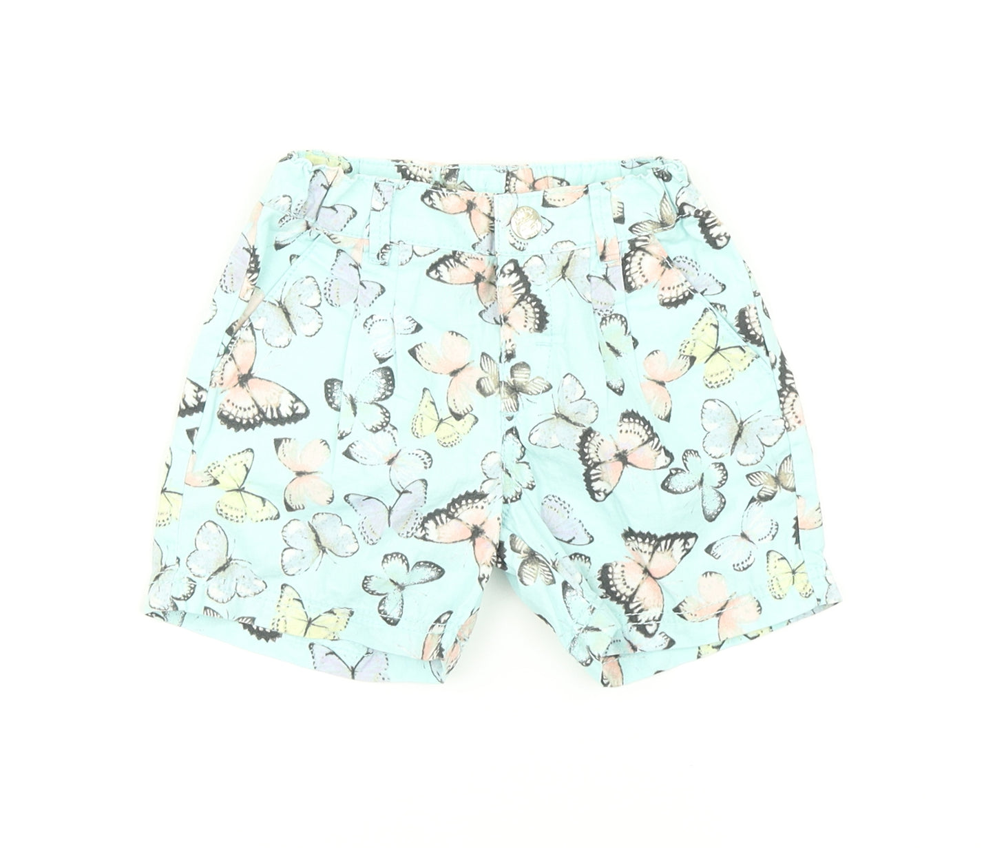 H&M Girls Multicoloured   Chino Shorts Size 3-4 Years - Butterfly print