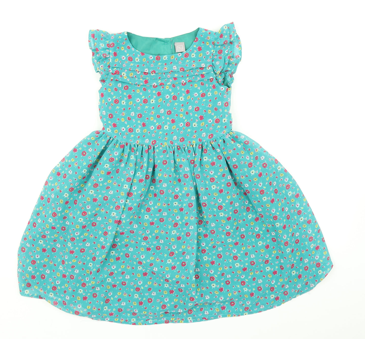 TU Girls Multicoloured Floral  Fit & Flare  Size 5 Years