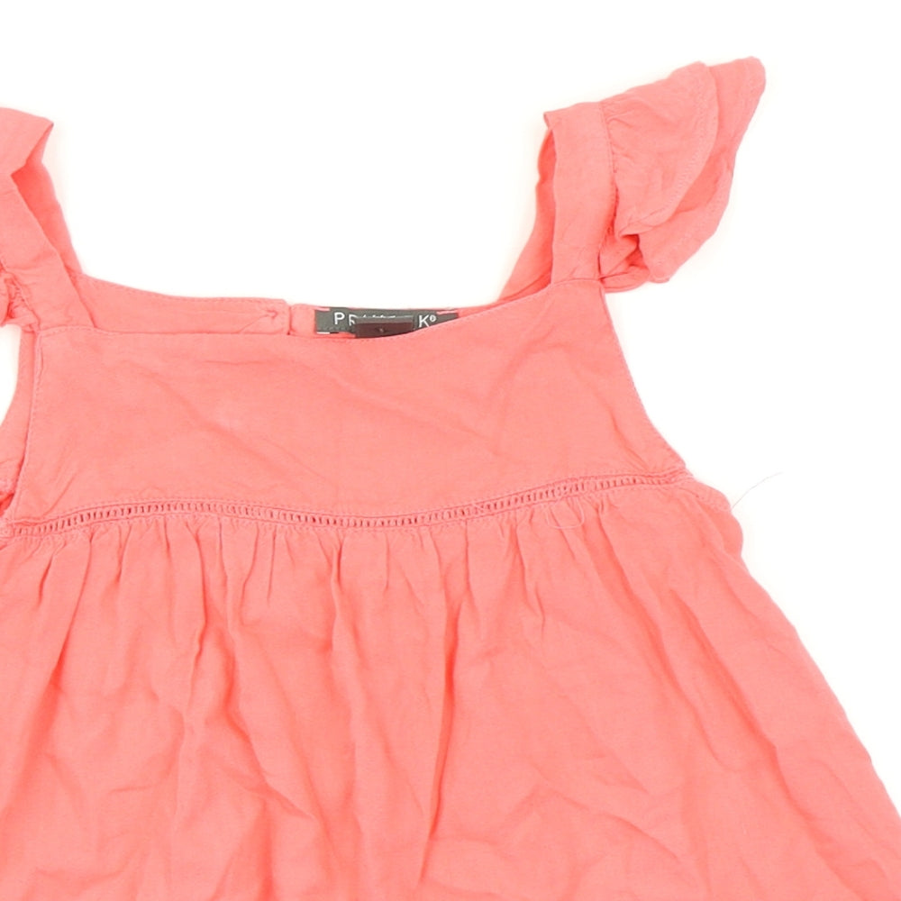 Primark Girls Pink   Basic T-Shirt Size 6-7 Years