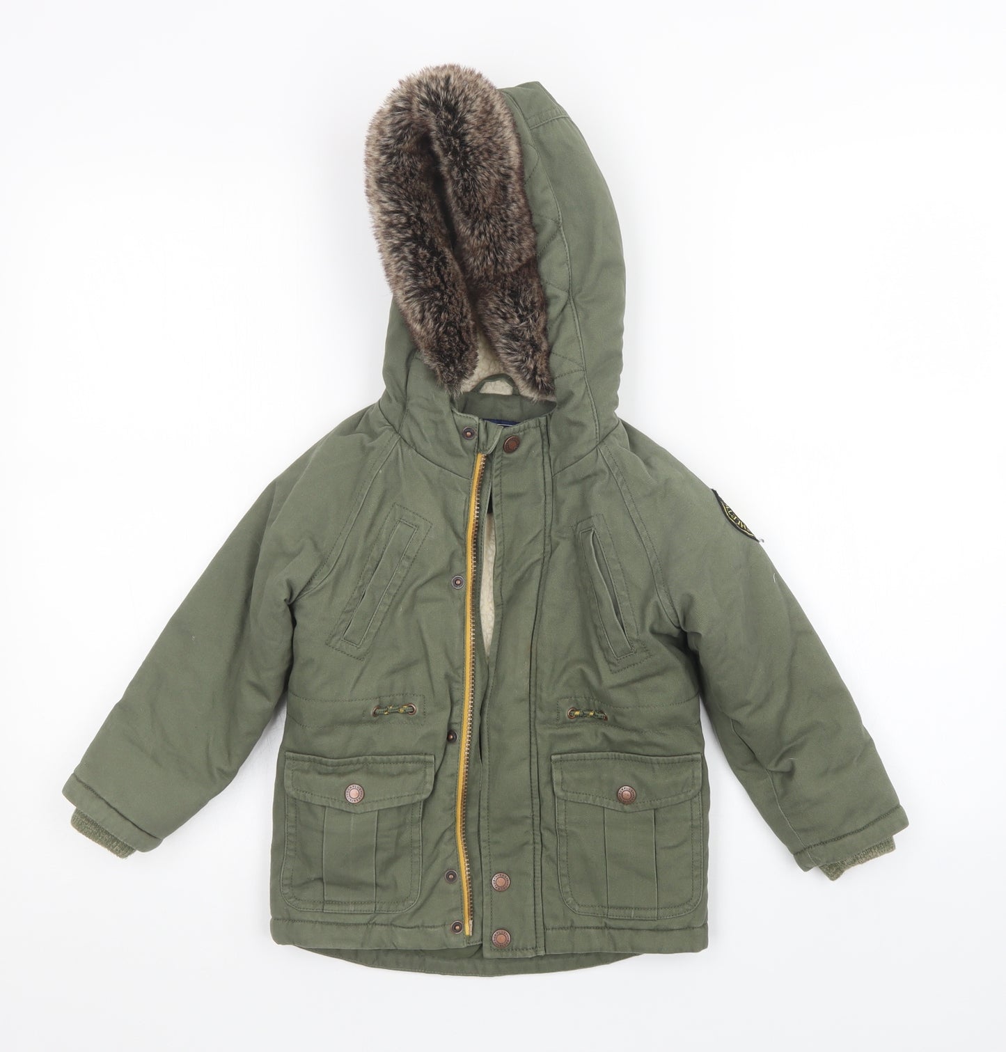 George Boys Green   Military Jacket Coat Size 2-3 Years