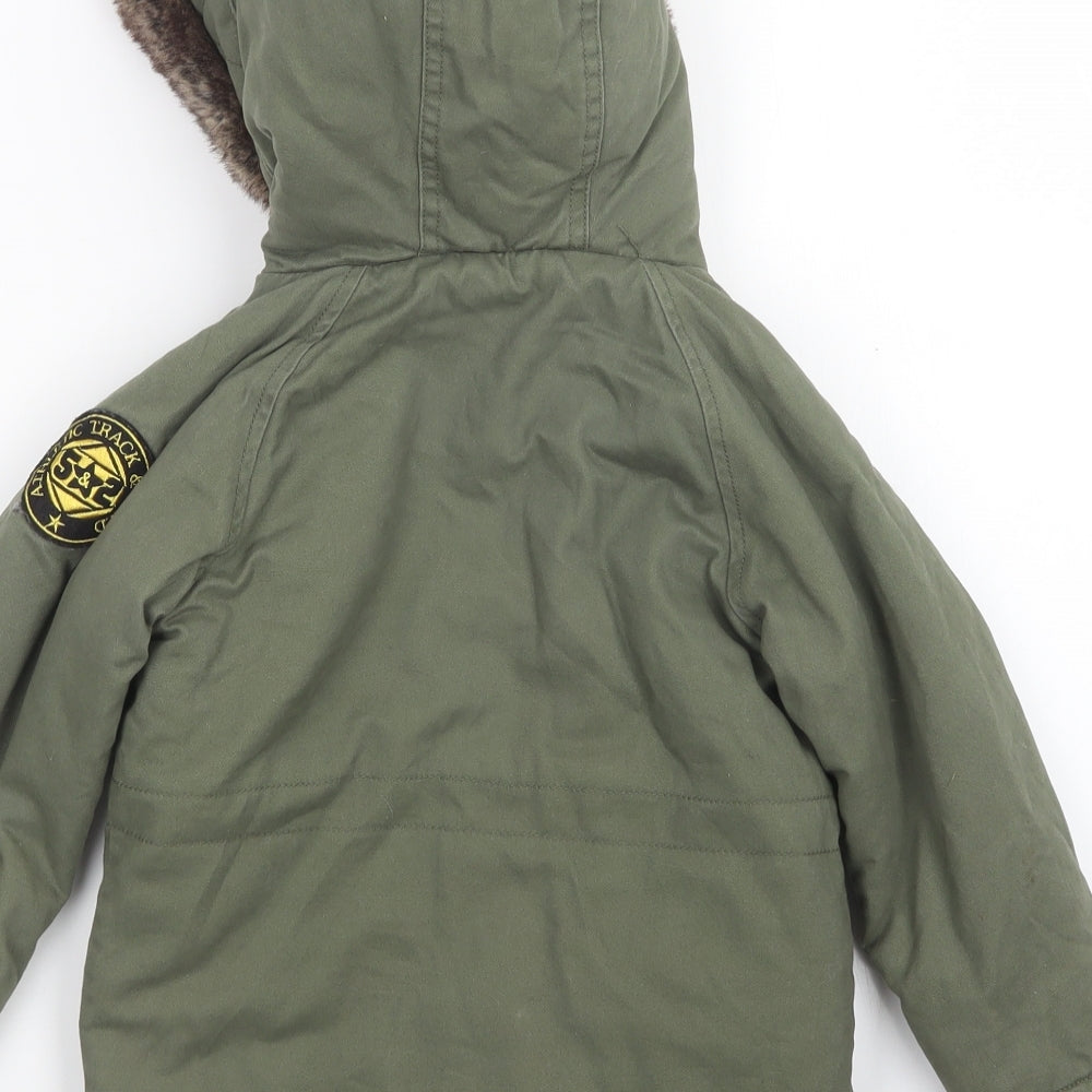 George Boys Green   Military Jacket Coat Size 2-3 Years
