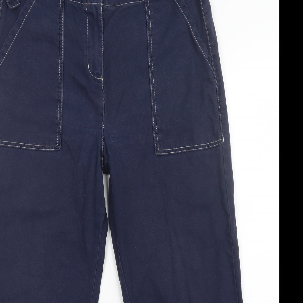 M&S Womens Blue   Wide-Leg Jeans Size 14 L27 in