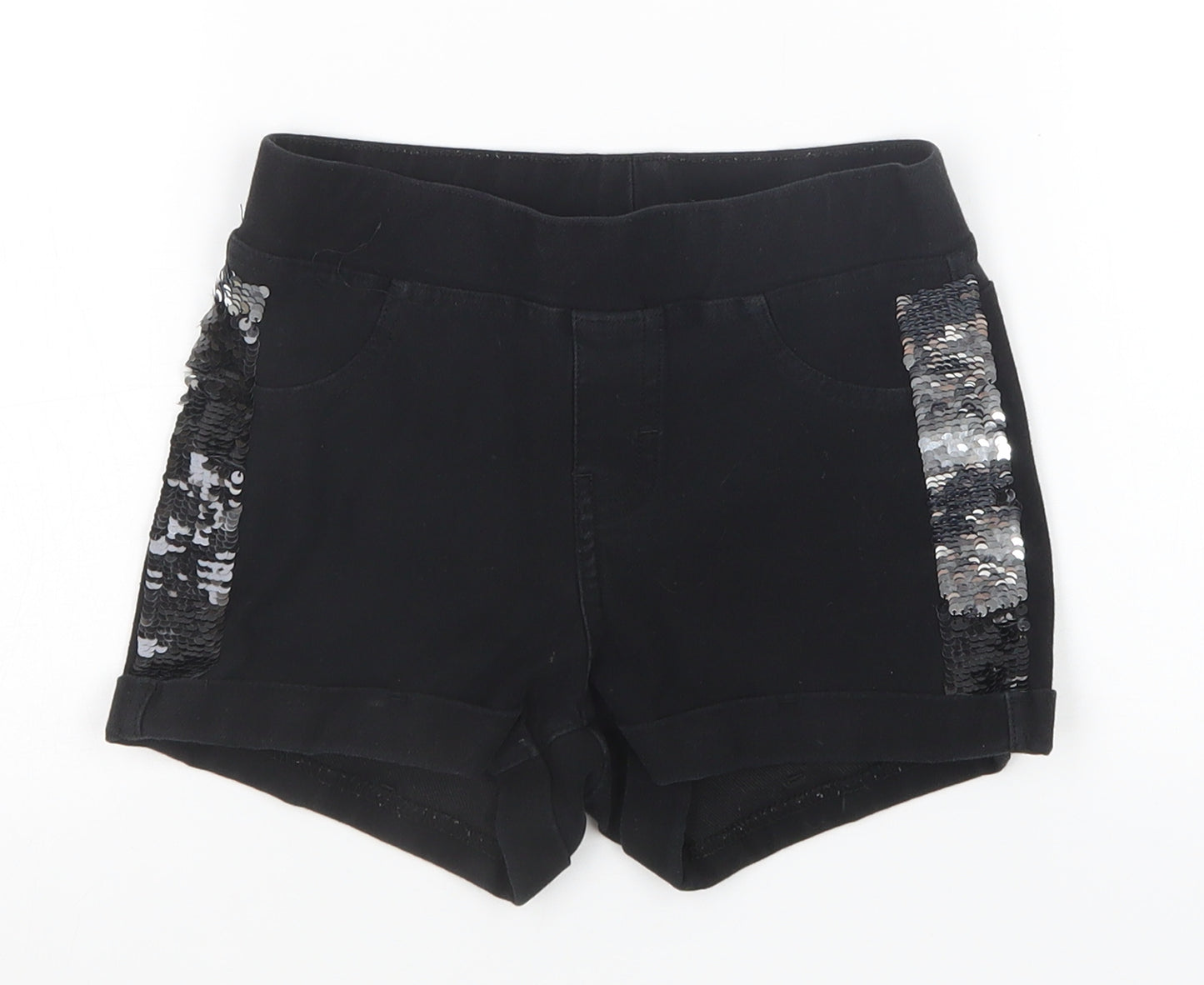 H&M Girls Black   Mom Shorts Size 9-10 Years