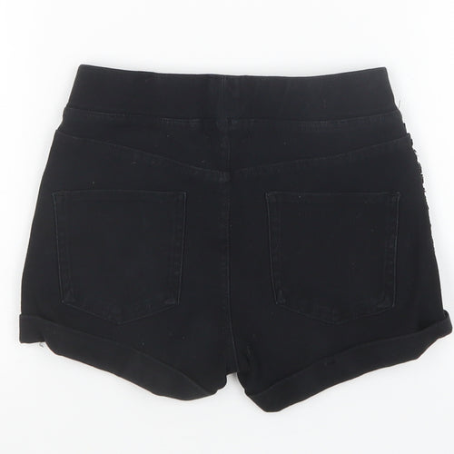 H&M Girls Black   Mom Shorts Size 9-10 Years