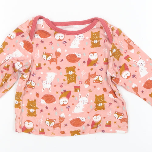 Nutmeg Girls Multicoloured Animal Print  Basic T-Shirt Size 3-6 Months