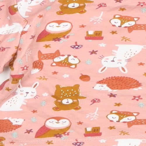 Nutmeg Girls Multicoloured Animal Print  Basic T-Shirt Size 3-6 Months