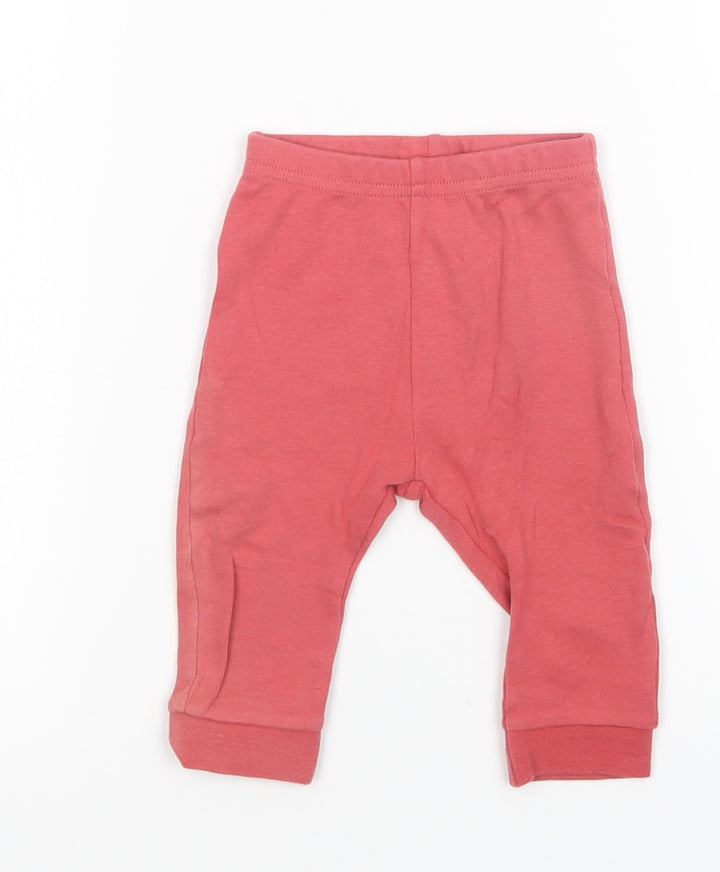 Nutmeg Girls Pink   Sweatpants Trousers Size 3-6 Months