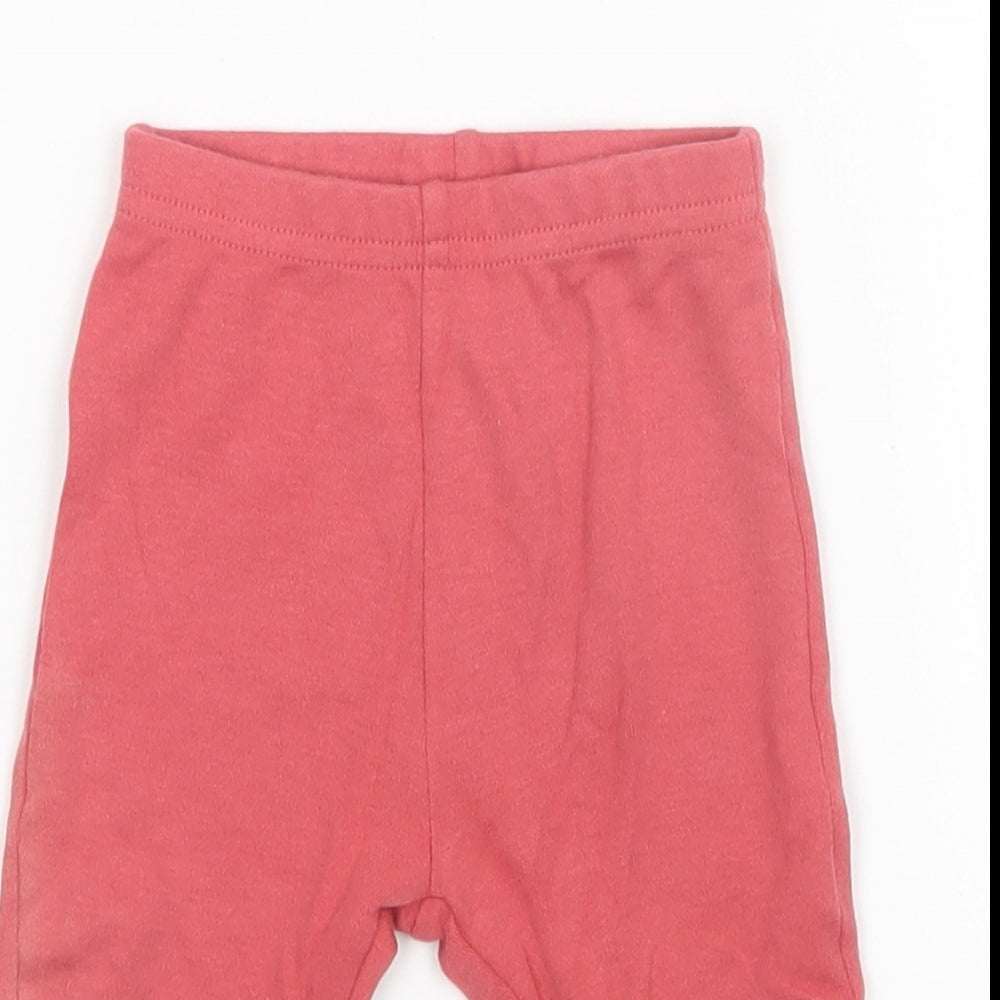 Nutmeg Girls Pink   Sweatpants Trousers Size 3-6 Months
