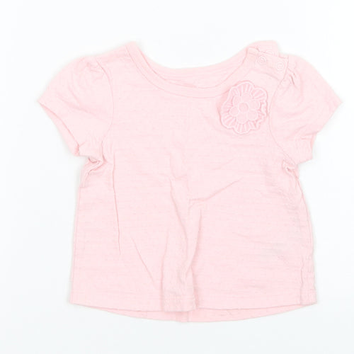 Nutmeg Girls Pink   Basic T-Shirt Size 0-3 Months