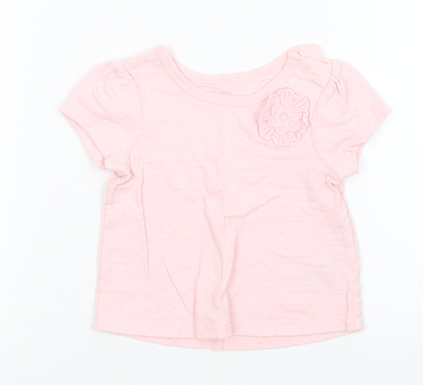 Nutmeg Girls Pink   Basic T-Shirt Size 0-3 Months