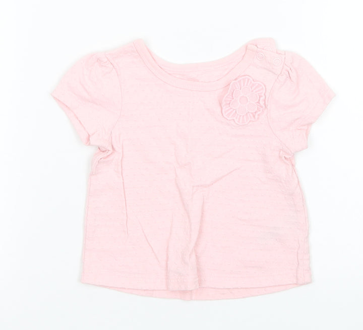 Nutmeg Girls Pink   Basic T-Shirt Size 0-3 Months