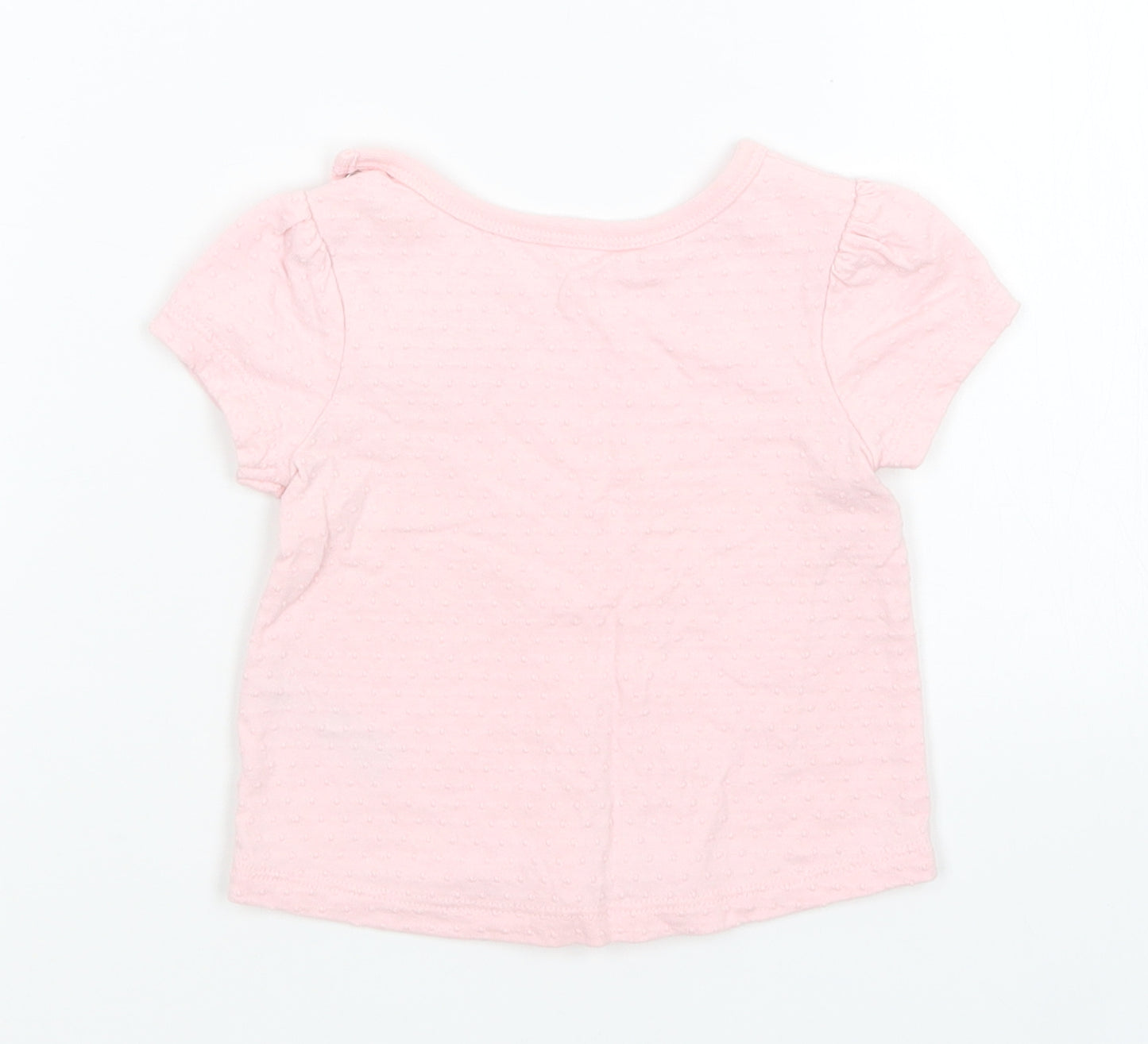 Nutmeg Girls Pink   Basic T-Shirt Size 0-3 Months