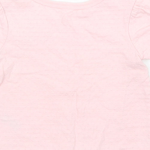 Nutmeg Girls Pink   Basic T-Shirt Size 0-3 Months